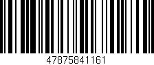 Código de barras (EAN, GTIN, SKU, ISBN): '47875841161'