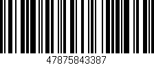 Código de barras (EAN, GTIN, SKU, ISBN): '47875843387'