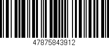 Código de barras (EAN, GTIN, SKU, ISBN): '47875843912'