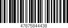 Código de barras (EAN, GTIN, SKU, ISBN): '47875844438'