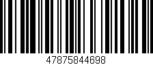 Código de barras (EAN, GTIN, SKU, ISBN): '47875844698'