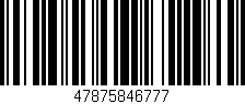 Código de barras (EAN, GTIN, SKU, ISBN): '47875846777'