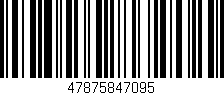 Código de barras (EAN, GTIN, SKU, ISBN): '47875847095'