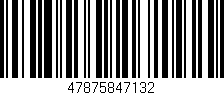 Código de barras (EAN, GTIN, SKU, ISBN): '47875847132'