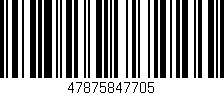 Código de barras (EAN, GTIN, SKU, ISBN): '47875847705'