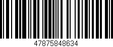 Código de barras (EAN, GTIN, SKU, ISBN): '47875848634'