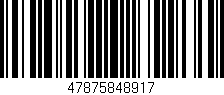 Código de barras (EAN, GTIN, SKU, ISBN): '47875848917'