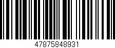 Código de barras (EAN, GTIN, SKU, ISBN): '47875848931'