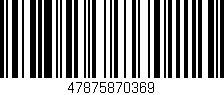 Código de barras (EAN, GTIN, SKU, ISBN): '47875870369'