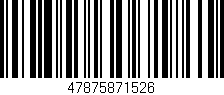 Código de barras (EAN, GTIN, SKU, ISBN): '47875871526'