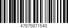 Código de barras (EAN, GTIN, SKU, ISBN): '47875871540'