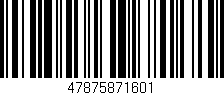 Código de barras (EAN, GTIN, SKU, ISBN): '47875871601'