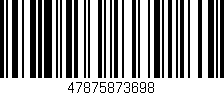 Código de barras (EAN, GTIN, SKU, ISBN): '47875873698'