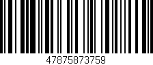 Código de barras (EAN, GTIN, SKU, ISBN): '47875873759'