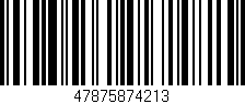Código de barras (EAN, GTIN, SKU, ISBN): '47875874213'