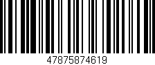 Código de barras (EAN, GTIN, SKU, ISBN): '47875874619'