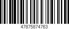 Código de barras (EAN, GTIN, SKU, ISBN): '47875874763'