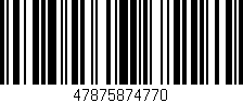 Código de barras (EAN, GTIN, SKU, ISBN): '47875874770'