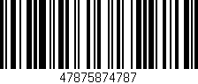 Código de barras (EAN, GTIN, SKU, ISBN): '47875874787'