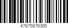 Código de barras (EAN, GTIN, SKU, ISBN): '47875876385'