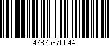 Código de barras (EAN, GTIN, SKU, ISBN): '47875876644'