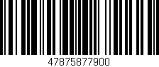 Código de barras (EAN, GTIN, SKU, ISBN): '47875877900'