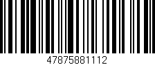Código de barras (EAN, GTIN, SKU, ISBN): '47875881112'