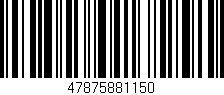 Código de barras (EAN, GTIN, SKU, ISBN): '47875881150'
