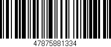 Código de barras (EAN, GTIN, SKU, ISBN): '47875881334'