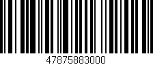 Código de barras (EAN, GTIN, SKU, ISBN): '47875883000'