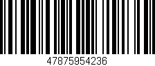 Código de barras (EAN, GTIN, SKU, ISBN): '47875954236'