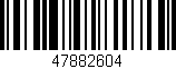 Código de barras (EAN, GTIN, SKU, ISBN): '47882604'