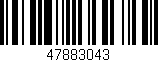 Código de barras (EAN, GTIN, SKU, ISBN): '47883043'