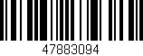 Código de barras (EAN, GTIN, SKU, ISBN): '47883094'