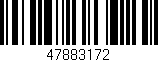 Código de barras (EAN, GTIN, SKU, ISBN): '47883172'