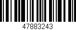 Código de barras (EAN, GTIN, SKU, ISBN): '47883243'
