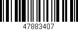 Código de barras (EAN, GTIN, SKU, ISBN): '47883407'