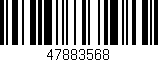 Código de barras (EAN, GTIN, SKU, ISBN): '47883568'
