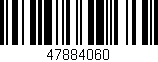 Código de barras (EAN, GTIN, SKU, ISBN): '47884060'