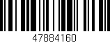 Código de barras (EAN, GTIN, SKU, ISBN): '47884160'