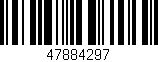 Código de barras (EAN, GTIN, SKU, ISBN): '47884297'