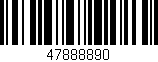 Código de barras (EAN, GTIN, SKU, ISBN): '47888890'