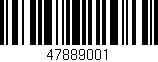 Código de barras (EAN, GTIN, SKU, ISBN): '47889001'