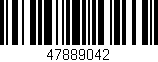 Código de barras (EAN, GTIN, SKU, ISBN): '47889042'