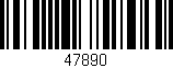 Código de barras (EAN, GTIN, SKU, ISBN): '47890'