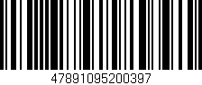 Código de barras (EAN, GTIN, SKU, ISBN): '47891095200397'