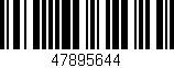 Código de barras (EAN, GTIN, SKU, ISBN): '47895644'