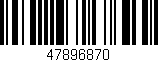 Código de barras (EAN, GTIN, SKU, ISBN): '47896870'