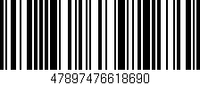 Código de barras (EAN, GTIN, SKU, ISBN): '47897476618690'