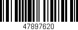 Código de barras (EAN, GTIN, SKU, ISBN): '47897620'